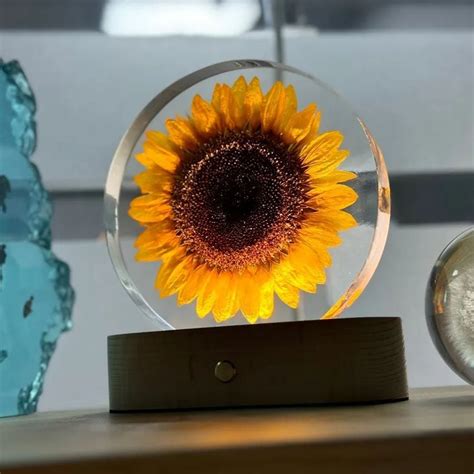 sunflower in resin|resin sunflower ornaments.